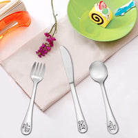 1 x RAW Customer Returns TEAMFAR children s cutlery, 9-piece stainless steel polished children s cutlery set for toddlers, small spoon knife fork set with animal laser, non-toxic healthy, dishwasher safe - RRP €10.07