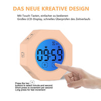 1 x RAW Customer Returns Cube Timer, 8 Pages Digital Time Management Timer with Adjustment Time and Gravity Sensor Flip, for Work, Study, Kitchen Cooking, Reading, Yoga, Exercise 30S-1-3-5-10-T1-T2 Min Timer  - RRP €26.21