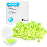 1 x RAW Customer Returns ACWOO Earplugs, 60 Pairs Anti-Noise Earplugs SNR 34 dB, Soft Foam Earplugs, Reusable Earplugs Hearing Protection for Studying Travel Fitness Fluorescent Yellow  - RRP €20.4