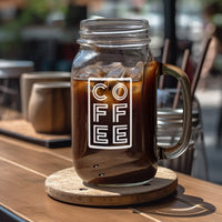 1 x RAW Customer Returns ANOTION Mason Jar Iced Coffee Cup with Lid and Straw, 24oz Regular Mouth Mason Jars with Handle, Glass Coffee Drinking Glasses, Mugs, Reusable Cups, Iced Coffee Cup Bottles for - RRP €19.03