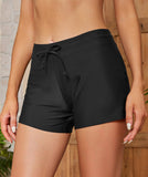 1 x RAW Customer Returns SHEKINI Women s Short Boxer Shorts with Side Split Tankini Swimming Shorts Swimming Trunks Summer Adjustable Bikini Bottoms Sporty Swimming Shorts Black, S  - RRP €28.22