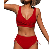 1 x RAW Customer Returns Jarseila Women s Swimwear Two Pieces Twisted Brazilian Bikini Push Up Padded High Waist Bra Bikini Bottom Women s Swimwear - RRP €29.0