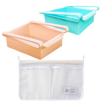 4 x Brand New Koboko Refrigerator Organizer, Dressing Table Organizer, 2 Pieces Drawer Organizer and 1 Piece Refrigerator Storage Mesh Bag for Hanging, for Makeup Organizer, Kitchen, Bathroom, Refrigerator Organizer - RRP €38.56