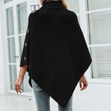 1 x RAW Customer Returns TBSCWYF Women s Fine Knit Throw Made of Merino Wool Cape Women s Knitted Cardigan Shawl Knitted Poncho - Women s Knitted Poncho with Collar High Quality Poncho Knitted Sweatshirt Pullover - RRP €23.18