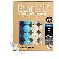 1 x RAW Customer Returns GuirLED - LED cotton balls fairy lights USB - Baby night light 2h - Dual USB 2A power supply included - 3 intensities - 16 balls 1.6m - Oc an - RRP €29.99