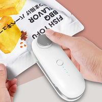 1 x RAW Customer Returns ZHITING Foil Sealer, Mini Bag Sealer, Rechargeable Foil Sealer Portable Vacuum Sealer Three-Speed Temperature Adjustment for Welding Plastic Bags, Kitchen Preservation Bags, Food Snack Storage Bags - RRP €14.34