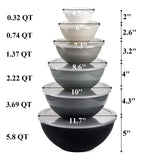 1 x RAW Customer Returns Okllen 12 Piece Plastic Mixing Bowls with Lids, Colorful Nesting Bowl Set, Stackable Mixing Bowls for Cooking, Baking, Fruit, Salads, Food Storage, Microwave and Freezer Safe - RRP €23.99