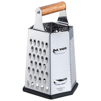 1 x RAW Customer Returns TELANKS 6-sided grater, square grater made of stainless steel 20 x 12 cm , grater for vegetables, hand grater slicer chopper, standing grater, kitchen grater with non-slip base - RRP €14.99