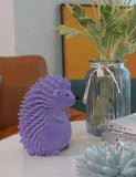 1 x Brand New NENBOLEC Modern Sculpture Arts Hedgehog Decor Figures Animal Statue Gift Living Room Art Polyresin Ornament Purple 16cm - RRP €49.99