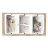 1 x RAW Customer Returns Suerhatcon Rotating Picture Frame for 6 Photos, Wooden Photo Frame Collage Double-Sided Display 10x15 Photo Gift for Birthday Wedding Christmas - RRP €23.99