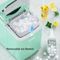 1 x RAW Customer Returns Ice Machine,FOOING Ice Making Machine,6 Minutes Ice Making,15KG 24H,Domestic Ice Cube Machine,Silver - RRP €100.84