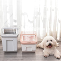 1 x RAW Customer Returns Uotyle Food Bin, Large Food Bin Dog Airtight Pet Food Container With Lid Food Scoop PP Pet Food Container For Dog Food Cat Food Storage Cyan  - RRP €44.15