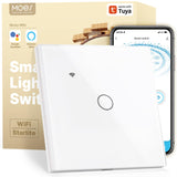 1 x RAW Customer Returns MOES Smart Alexa WiFi light switch without neutral conductor, WiFi touch switch flush-mounted with memory after switching off, Smart Life Tuya app, Compatible with Alexa and Google Home, 1 compartment 1 way - RRP €20.16