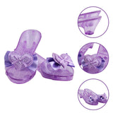 1 x RAW Customer Returns deAO Princess Shoes and Accessories Set Imitation Children s Set 4 Pairs of High Heels and 8 Jewelry Made of Plastic - RRP €32.45