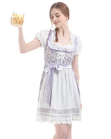 1 x RAW Customer Returns CR ROLECOS Dirndl for women Dirndl dresses women s traditional dress dirndl women midi Dirndl at the Oktoberfest 3 set Dirndl violet with blouse, apron XL - RRP €39.54