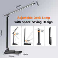 1 x RAW Customer Returns LED table lamp desk lamp LED, 500-lumen table lamp LED desk lamp LED dimmable, 15 modes table lamps daylight lamp desk lamp, adjustable LED table lamp desk lamps - RRP €18.0