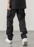 1 x RAW Customer Returns Jolicloth men s cargo pants outdoor pants long baggy pants casual leisure pants with drawstring regular fit black L - RRP €33.26