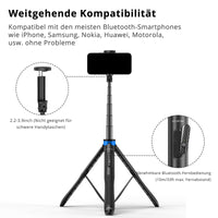 1 x RAW Customer Returns ATUMTEK 51 inch Selfie Stick Tripod, Selfie Tripod with Heavy-Duty Aluminum and Non-Slip Tripod Feet for iPhone and Android Phone Selfie, Video Recording, Video Blogs Live Streaming Red - RRP €34.54