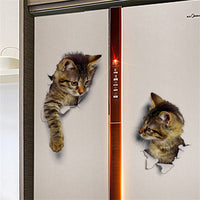 3 x Brand New Amiiba 3 Pack Cute 3D Cat Wall Stickers for Girls Boys Bedroom Living Room Wall Decor Cat 1  - RRP €61.2