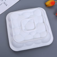 1 x RAW Customer Returns Mousse cake mold square silicone baking mold mousse silicone mold cake mold silicone mold for square mousse clouds silicone mold square mousse cake baking mold white for muffin cake cupcake - RRP €12.26