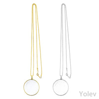 72 x RAW Customer Returns Yolev 2 Pieces 5X Monocle Magnifying Glass with Alloy Necklace Pendant Chain for Books Newspaper Reading Cosplay Accessories - RRP €652.32