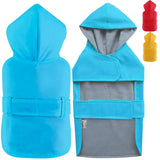 1 x RAW Customer Returns LeerKing Dog Raincoat with Soft Lining Rain Jacket Waterproof Raincoat Dog for Small, Medium and Large Dogs Length 11 to 71 Blue S - RRP €20.16