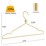 1 x RAW Customer Returns Better Pack of 20 Gold Metal Clothes Hangers 43 cm, Gold Metal Clothes Hangers, Iron Clothes Hangers, Metal Gold Clothes Hangers with Non-Slip Groove for Suit, Shirt, Dress - RRP €29.99