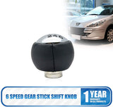 1 x RAW Customer Returns Riloer 6 Speed Gear Shift Knob for Peugeot 307 308 3008 407 5008 807 - RRP €24.0