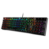 1 x RAW Customer Returns Redragon K556 RGB LED Backlit Wired Mechanical Gaming Keyboard, Aluminum Base, Standard 104 Key, Red Switches - RRP €69.99