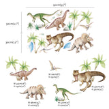 1 x Brand New Runtoo Large Dinosaur Wall Stickers for Boys Tropical Dino Wall Sticker Kids Room Bedroom Baby Nursery Wall Decor - RRP €20.4