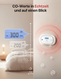 1 x RAW Customer Returns X-Sense networkable CO detector with peak value memory, carbon monoxide detector, accurate sensor with replaceable battery LCD display, T V Rheinland certified according to EN 50291, XC01-WR, 2 pieces - RRP €76.99