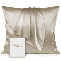 1 x RAW Customer Returns Joyhabit silk pillowcase 80x80, apricot, 16MM silk pillowcase made of 100 organic mulberry silk, great for protecting hair quality and skin - RRP €40.99