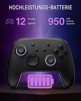 1 x RAW Customer Returns PALPOW Glowing Mode Switch Controller Wireless, Switch Controller Compatible with Switch OLED Lite, Firefly Bluetooth Controller Gamepad with 7 LED Colors Paddle Turbo Motion Control, Black - RRP €37.04