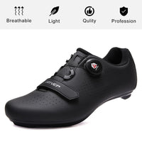 2 x RAW Customer Returns ARTVEP Cycling Shoes Men Women Road Bike Shoes MTB Cycling Shoes Compatible with Look SPD SPD-SL Delta Lock Pedal Riding Shoes Peloton Shoes All Black EU40 250 - RRP €119.98