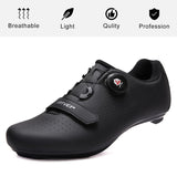 1 x RAW Customer Returns ARTVEP cycling shoes men women road bike shoes MTB cycling shoes compatible with Look SPD SPD-SL Delta Lock pedal riding shoes Peloton shoes black 43 EU - RRP €59.99