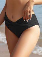 1 x RAW Customer Returns SHEKINI Women s Bikini Bottoms Retro Ruched Tummy Control Classic Black Swimming Trunks Beach Pants Large Sizes for Women Medium, Black  - RRP €30.65