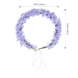 14 x Brand New Frcolor Lavender Flower Crown Simulation Floral Headband Wedding Bridal Hair Garland Hair Wreath for Beach Holiday Light Purple  - RRP €126.84