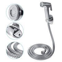 1 x RAW Customer Returns Bidet hand shower, hand held bidet sprayer, multifunctional ABS bathroom hand toilet bidet shower head hose holder wall mount set for bathing children, personal care, bathroom cleaning - RRP €13.0