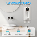 2 x RAW Customer Returns Bekasa Automatic Mouthwash Dispenser with 3 Adjustable Dosing Levels, Mouthwash Dispenser for Bathroom Wall-Mounted Dispenser for Children and Adults White  - RRP €75.98