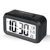 1 x RAW Customer Returns Aicharynic Digital Alarm Clock, Digital Alarm Clock with Large LED Temperature Display, Snooze Function, Date, Temperature, 12 24Hr, Battery Operated, Intelligent Alarm Clock for Children and Adults - RRP €10.99