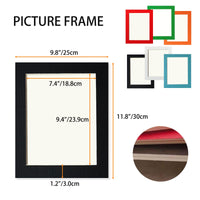 1 x RAW Customer Returns Set of 6 picture frames 20 x 25 cm, cardboard picture frame with protective plastic membrane, wall-mounted picture frame, use the included acrylic adhesive to attach, picture frame 25 x 20 cm, multi-colored - RRP €16.99