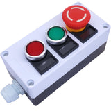 1 x RAW Customer Returns Taiss emergency switch red green button, red mushroom locking push button switch 440V 10A 1NC 1NO push button station box HZ-11ZS-GR - RRP €20.16