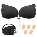 5 x Brand New Nadeer Invisible Bra Strapless Push Up Silicone Adhesive Drawstring Adhesive Bras Reusable Comfortable Bra for Dress Ceremony Party Wedding Daily Use - RRP €120.0