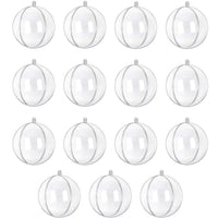 26 x Brand New 15 Pcs Clear Plastic Ornaments 2.36 60mm Clear Fillable Christmas Balls Christmas Ornamenfor DIY Crafts, Christmas Tree Decor, Birthday Wedding Home Decorations,Party, Xmas Holiday - RRP €530.4