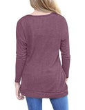 1 x RAW Customer Returns MOLERANI women s long-sleeved T-shirt, lightweight sweater, loose long-sleeved shirt, tunic tops, casual blouse, round neck tops, mauve DE 50 XXL - RRP €26.35