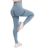 2 x RAW Customer Returns Yaavii Women s Sports Leggings Long Opaque Yoga Leggings Figure-shaping Sports Pants Yoga Pants Fitness Pants with High Waist Tummy Control Blue Gray S - RRP €36.28