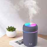 1 x RAW Customer Returns Humidifier 300ml, Mini Humidifier for Car, Personal Desktop Mini Humidifier with Colorful Cool Night Light Function, for Home, Office, Bedroom, Strong and Weak, Two Mute Modes - RRP €12.89