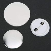 1 x RAW Customer Returns 100 Pieces 37mm Badge Button Pin Round Button Badge Clear Plastic Large Badge Kit for DIY Craft Supplies - RRP €22.29