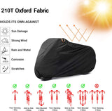 1 x RAW Customer Returns Ohuhu Bicycle Cover for 2 Bikes Waterproof 210T Oxford Fabric High Quality Bicycle Garage Tarpaulin Waterproof 200 x 110 x 90 CM Bicycle Protective Cover with Bag - RRP €19.67