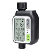 1 x RAW Customer Returns SOGUYI Watering Timer with Rain Delay Sensor, Watering Computer with 3 Watering Programs, Battery-Powered Watering Programmer with Large LCD Display, Garden Watering Timer - RRP €30.34